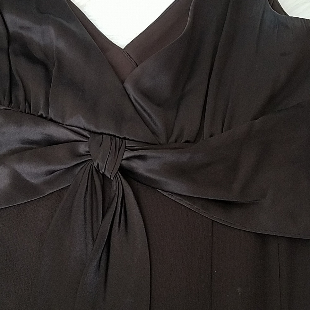 Maggy London🔵 Brown Silk Dress - Picture 3 of 7